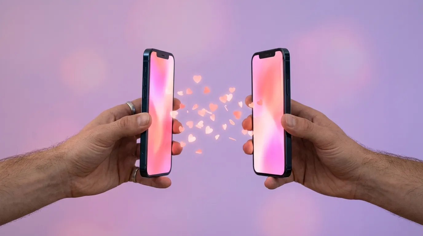 Clock showing 9pm with Tinder match notifications on phone