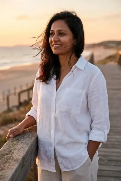 Example scene: sunset boardwalk